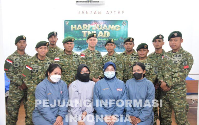 Satgas Pamtas Yonarmed 11 Kostrad Gelar Donor Darah Peringati Hari Juang TNI AD 2024