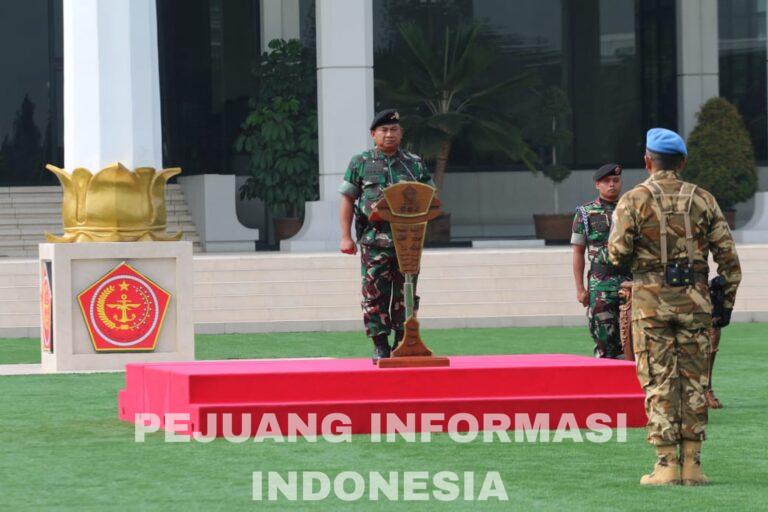 Komandan PMPP TNI Pimpin Upacara Penyambutan Satgas MTF TNI KONGA XXVIII-O/UNIFIL di Mabes TNI 