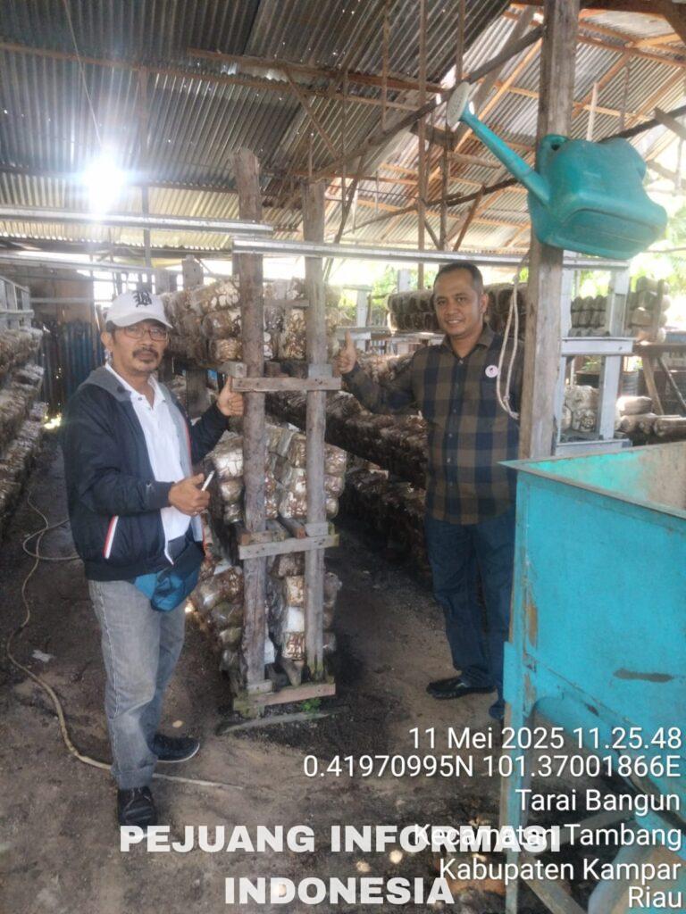 DPD Sahabat Prabowo Indonesia (SPI) Riau Kunjungi Petani Jamur Tiram di Kampar