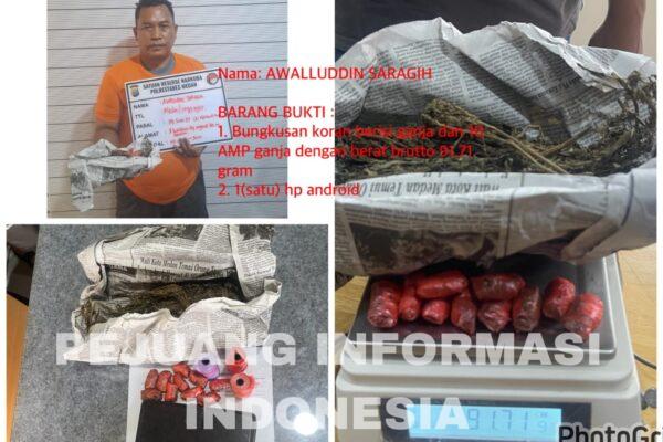 Polsi Sergap Dua Orang Pemuda Sebagai Pengedar Narkoba di Jalan Budi Luhur Medan.