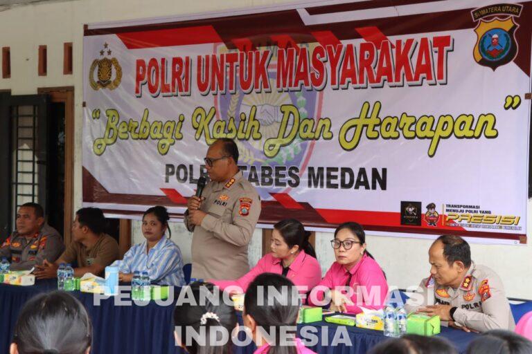 Peduli Berbagi, Polrestabes Medan di Panti Asuhan Permata Kasih Abadi .