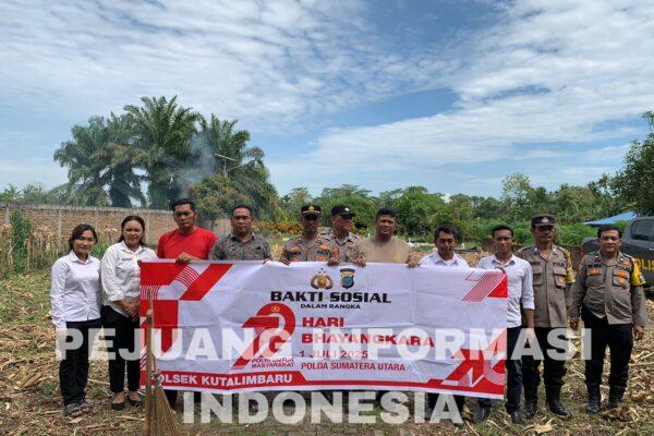 Polsek Kutalimbaru Melaksanakan Kegiatan Bakti Religi Rangka Perayaan HUT Bhayangkara Ke-79 Tahun 2025 Desa Sawit Rejo.