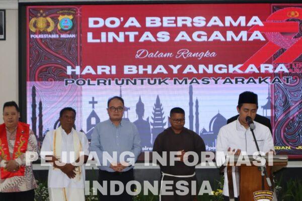 Hari Bhayangkara ke-79, Polrestabes Medan Gelar Do’a Bersama Lintas Agama.