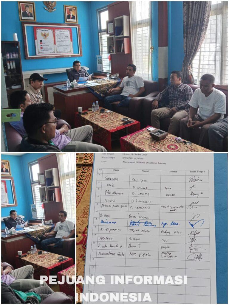 KOMITMEN BUMDes TAK BOLEH LAGI ADA MASYARAKAT DESA DANAU LANCANG YANG KELAPARAN 