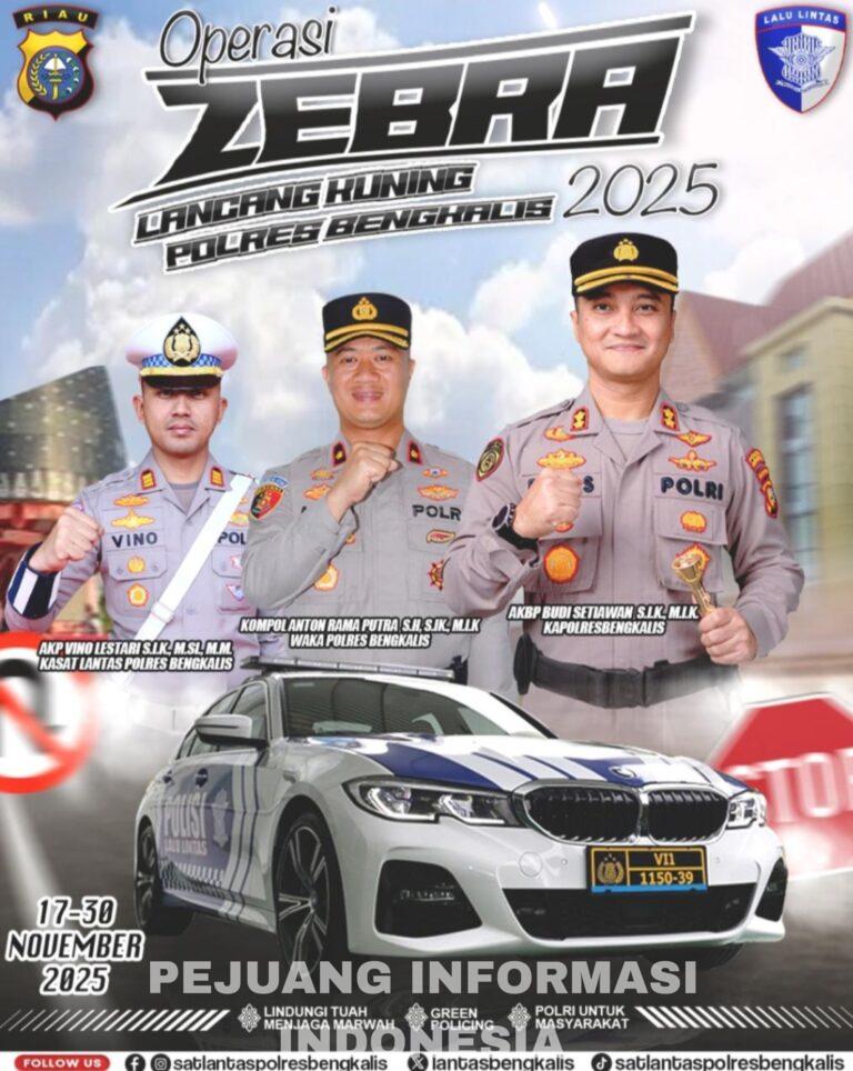 Kapolres Bengkalis Pimpin Apel Gelar Pasukan Operasi Zebra Lancang Kuning 2025  Siap Wujudkan Kamseltibcarlantas Aman, Nyaman, dan Selamat Menjelang Operasi Lilin 2025